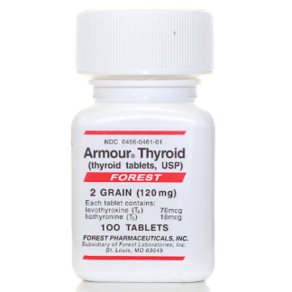 Armour Thyroid (levothyroxin (T4) + liothyronine (T3))